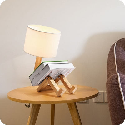 Lampe de chevet Bois | Robot